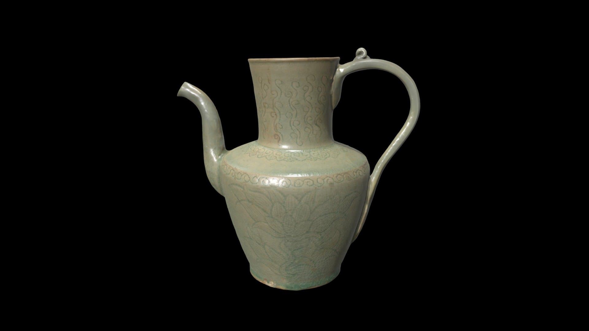 1921.628 Wine Pot with Incised Lotus Design