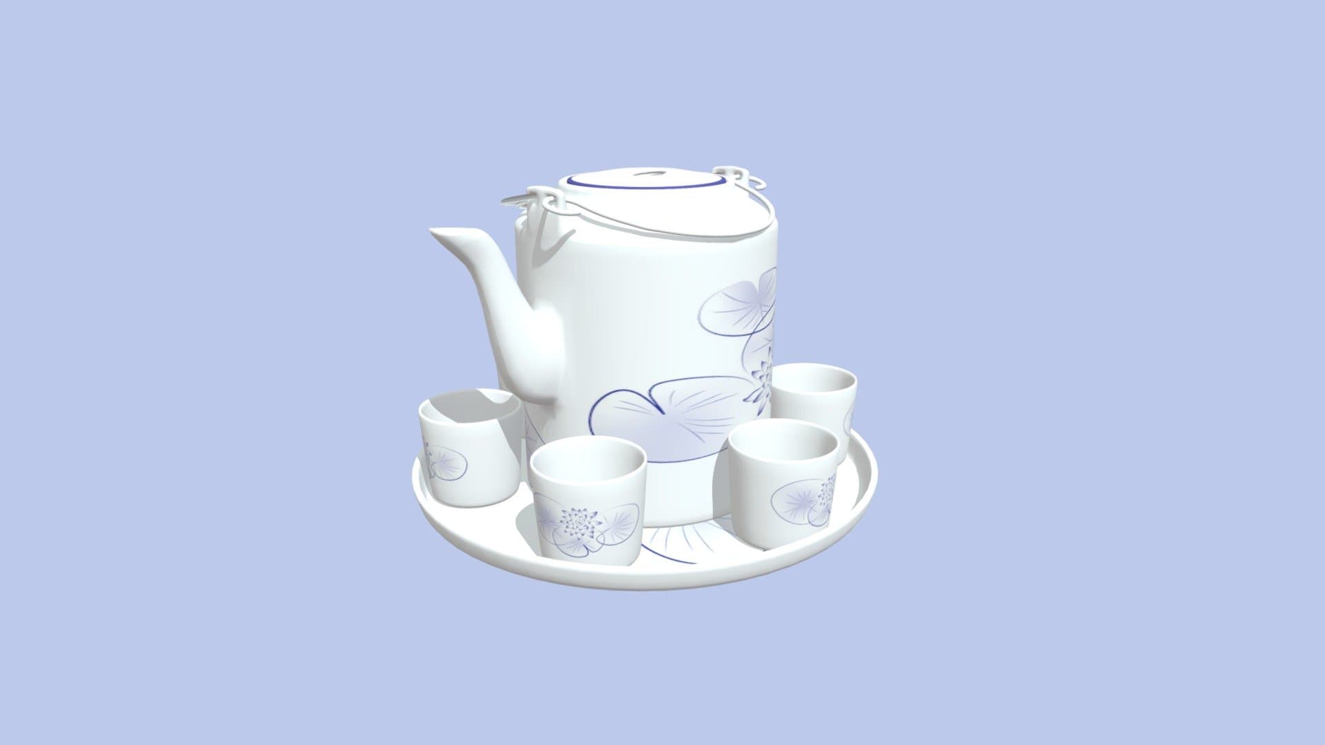 Traditional porcelain tea set