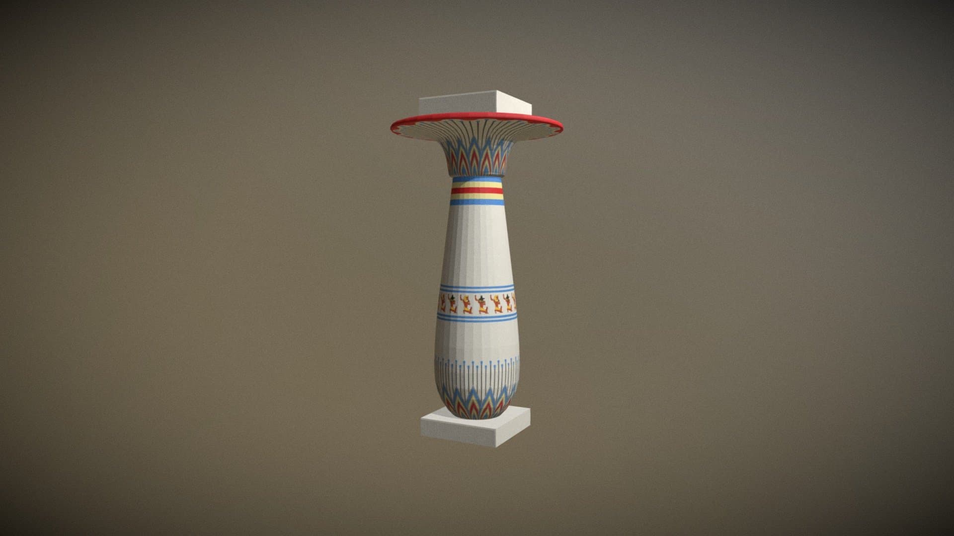 Egyptian papyrus column