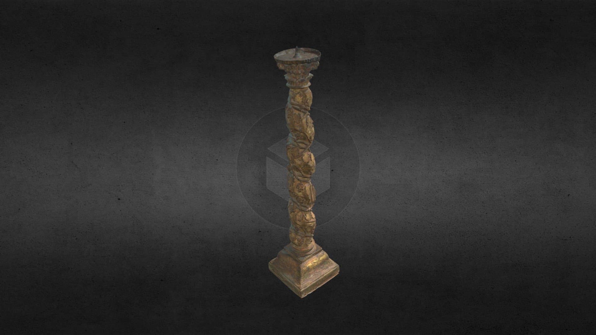 Wooden and gilt candlestick