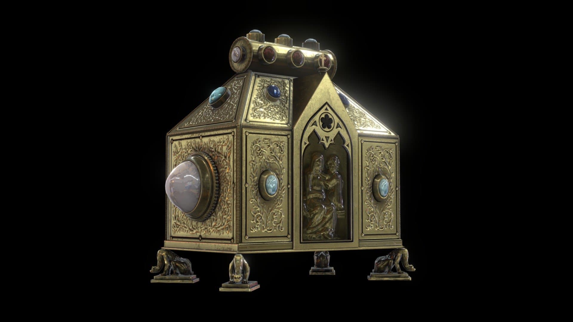 Gothic Reliquary of the Virgin and Saints