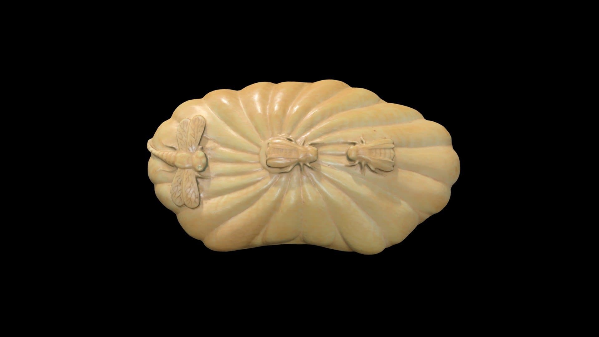 1970.137.2.b Box in Form of Lotus Leaf (lid)