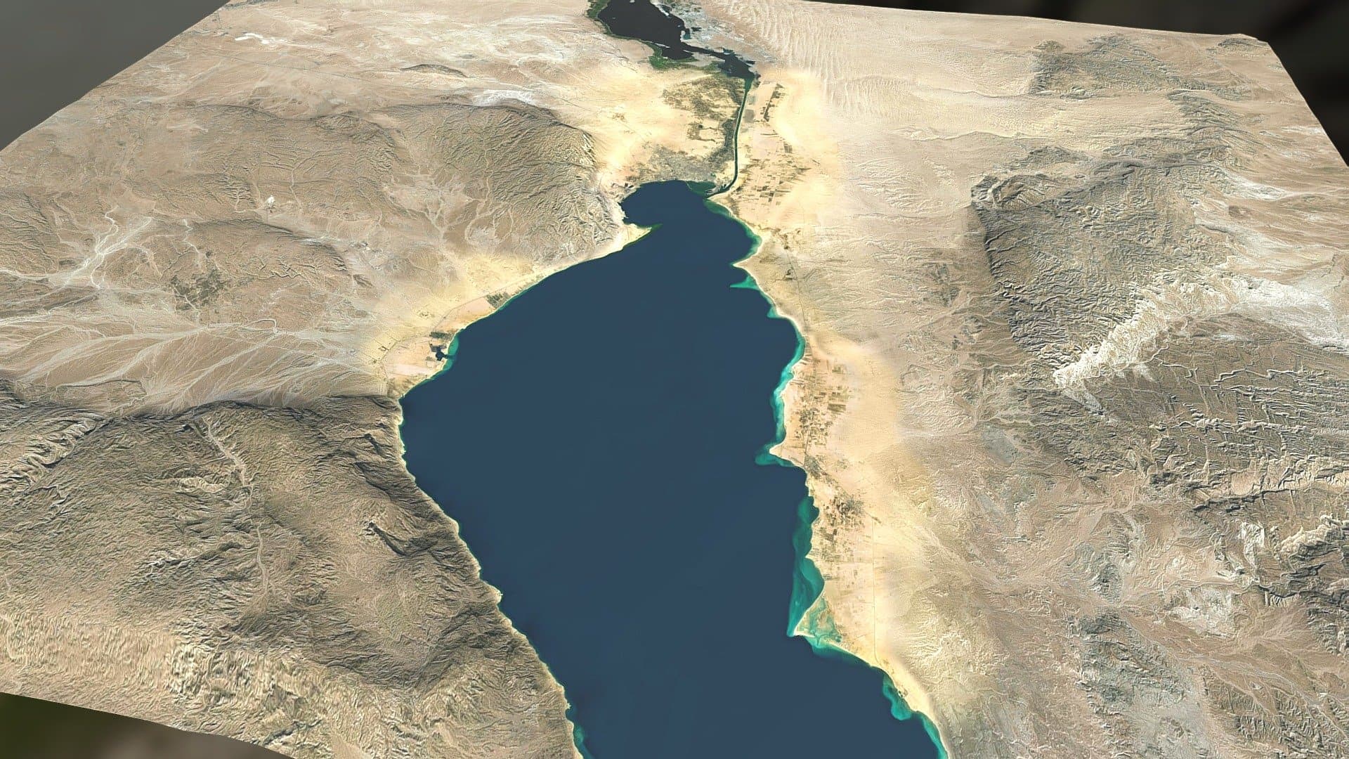 Gulf of Suez, Red Sea - Egypt Map