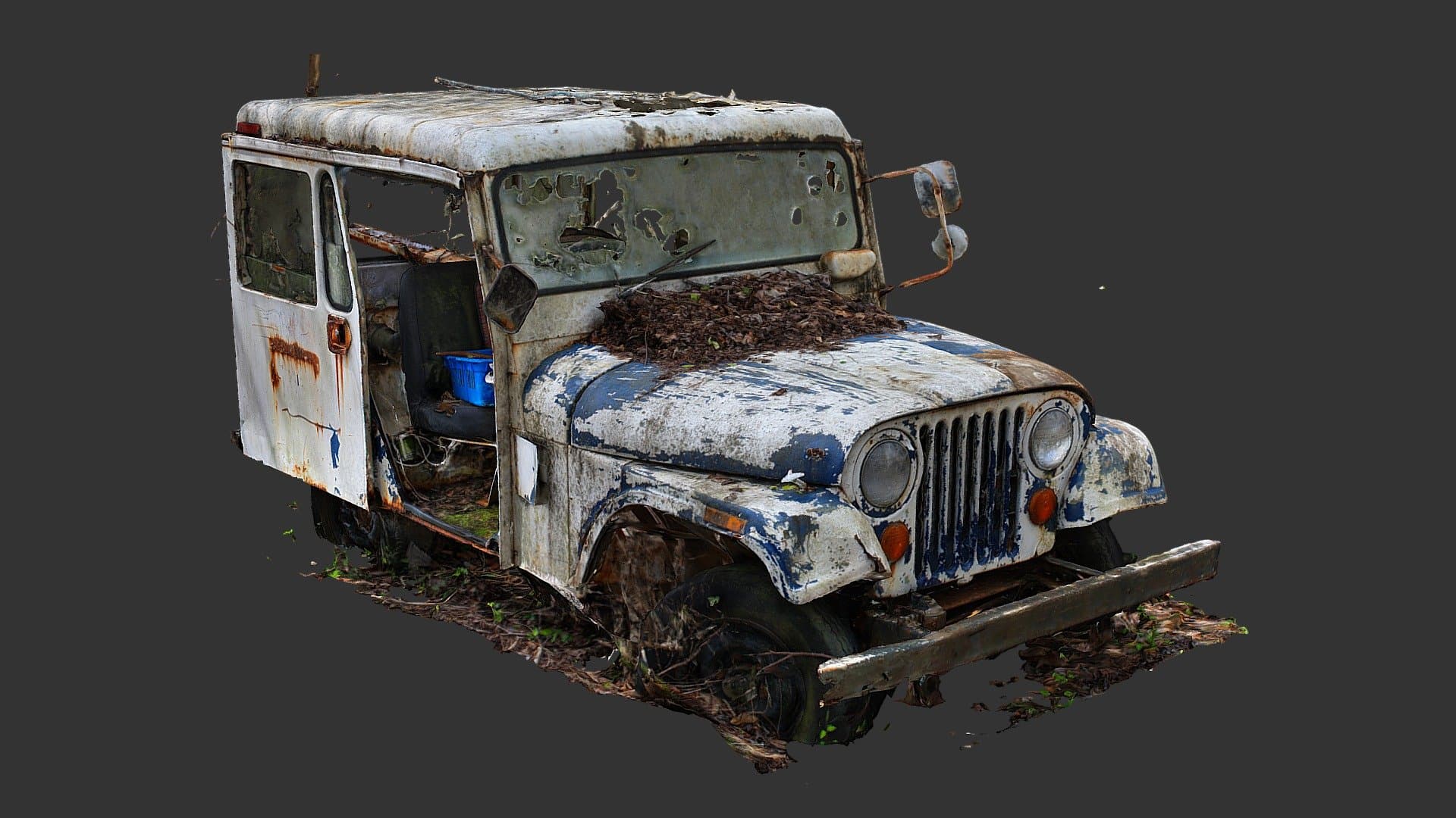 Abandoned 1970s Postal Truck (Free Raw Scan)