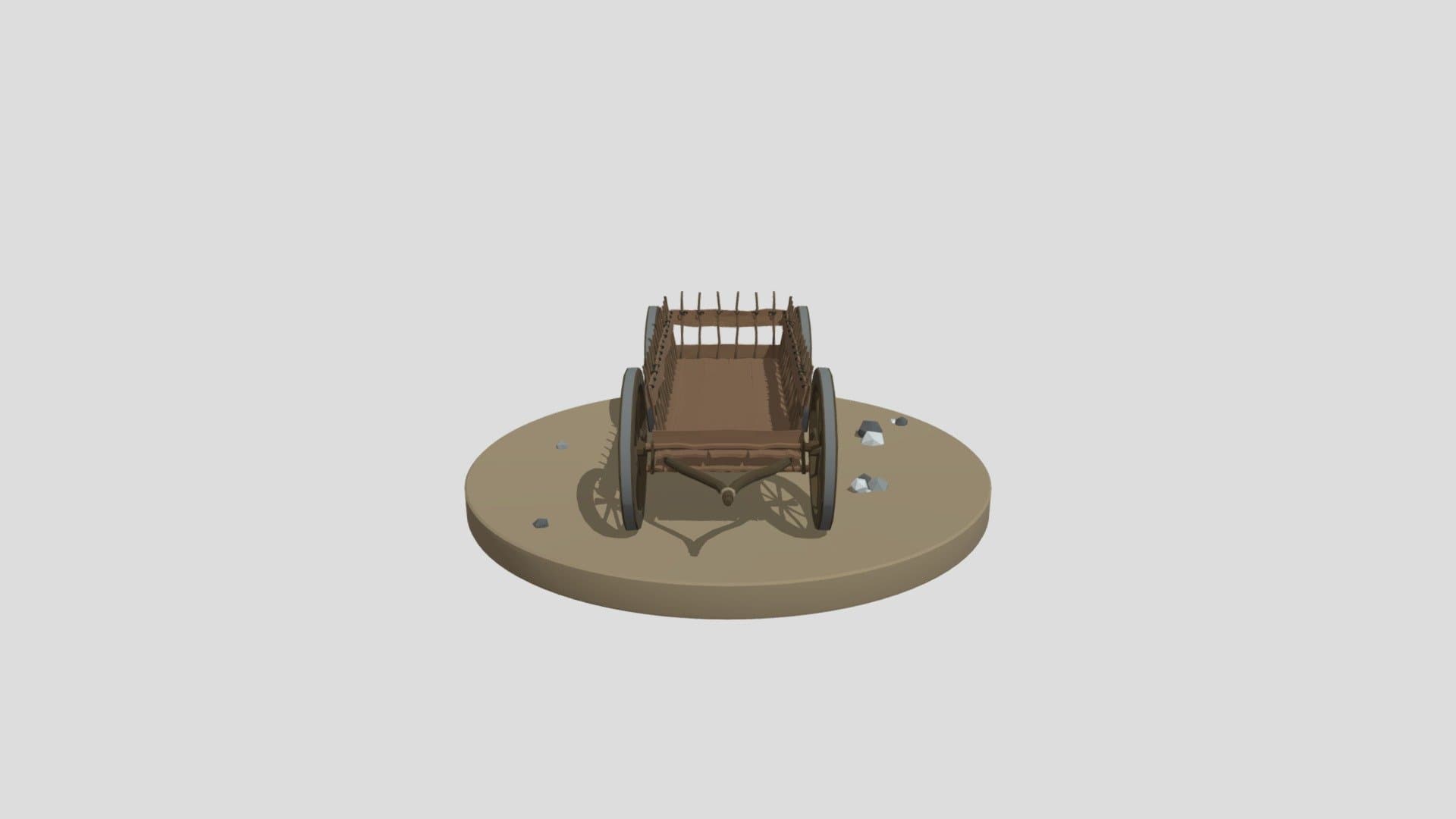 Low Poly Medieval Cart