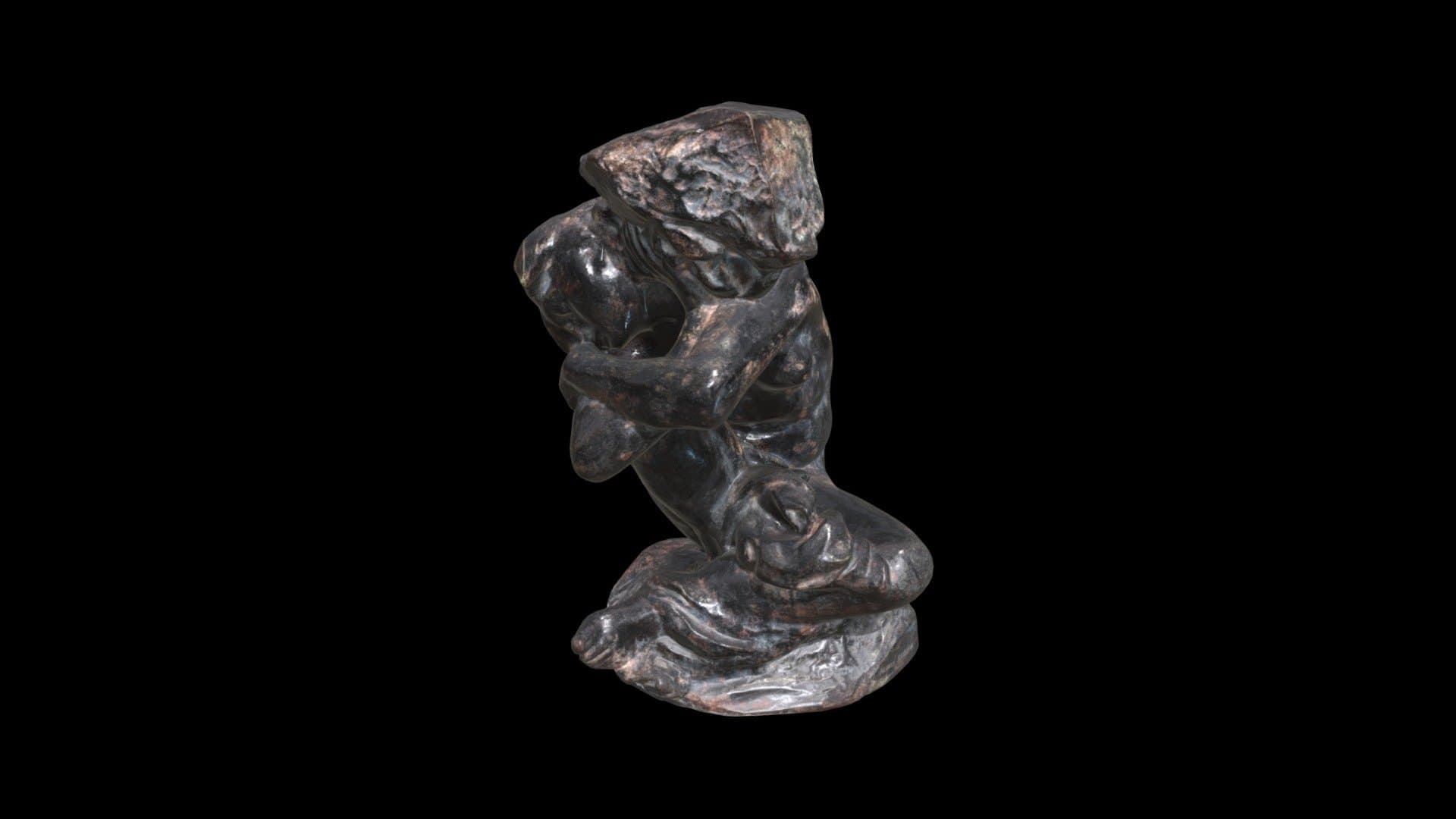 1946.352 Fallen Caryatid Carrying Her Stone
