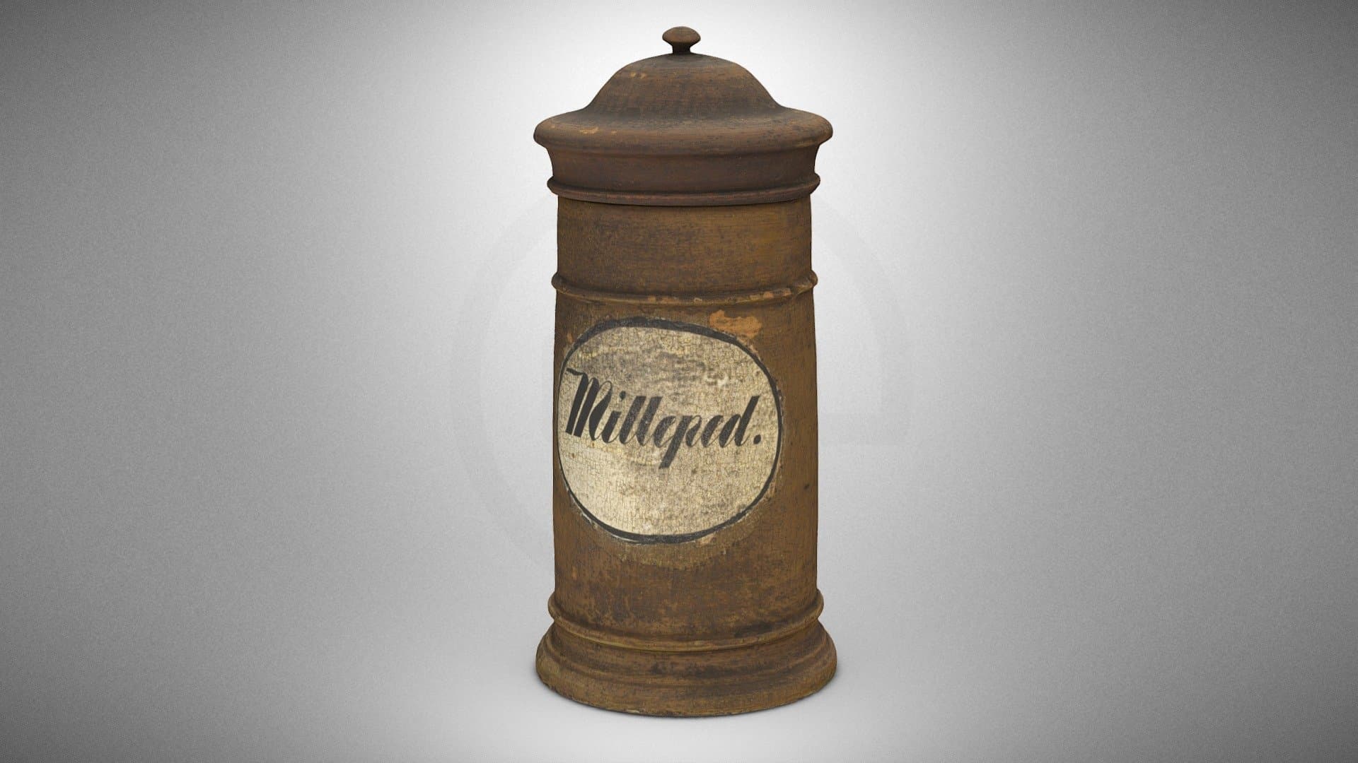 Apothecary container for dried centipedes