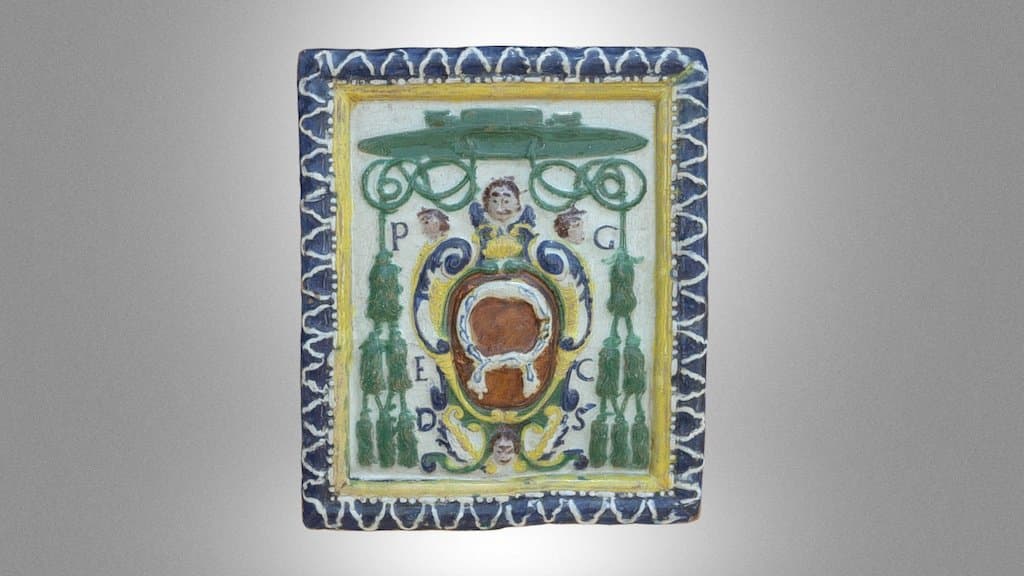 Tile with the Nałęcz coat of arms