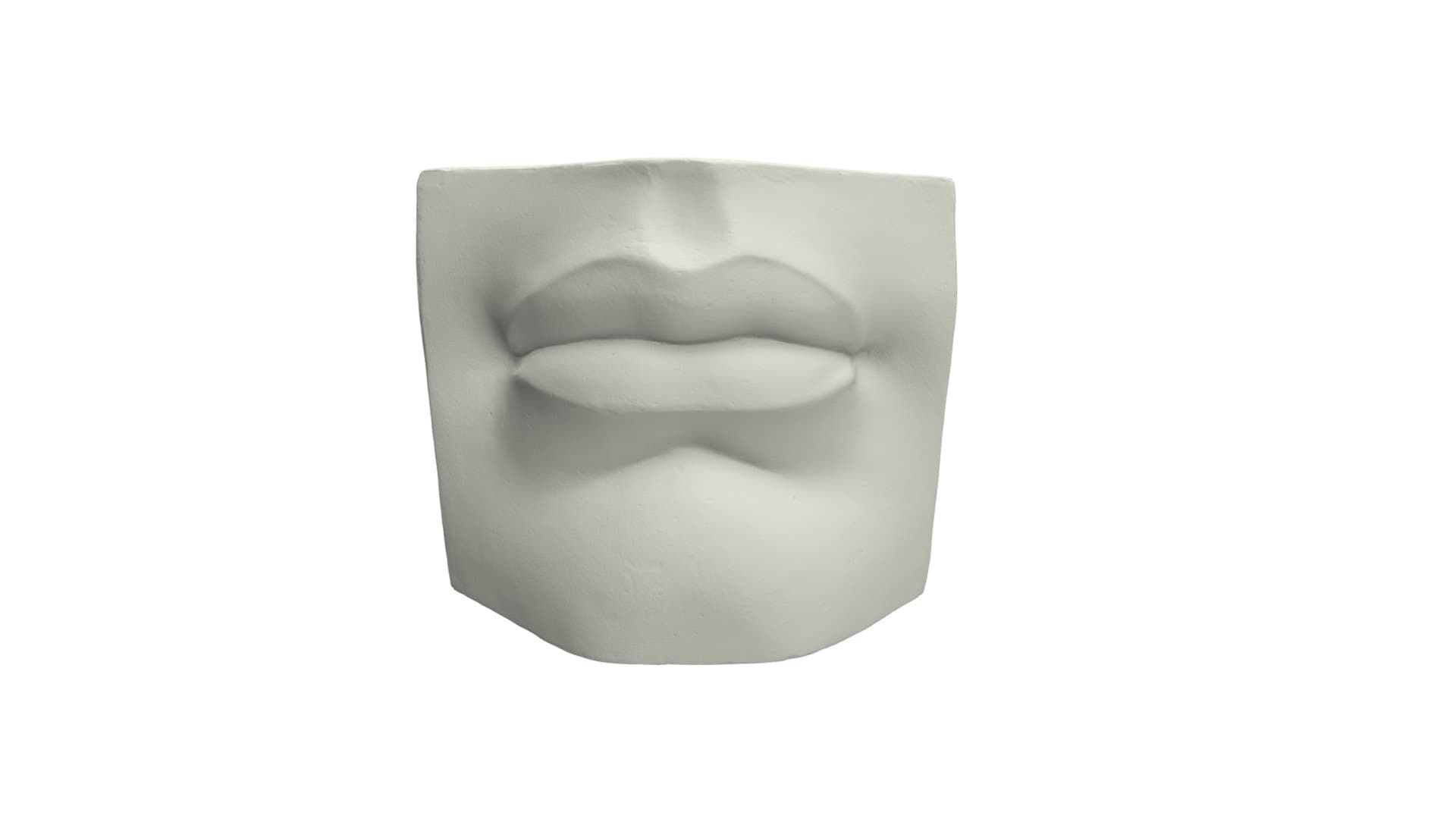 Michelangelo mouth plaster cast