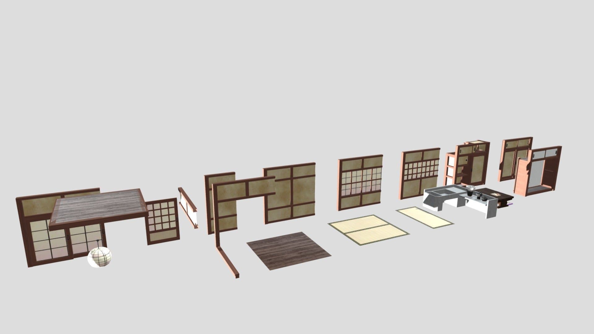 Japanese Machiya Set Kit