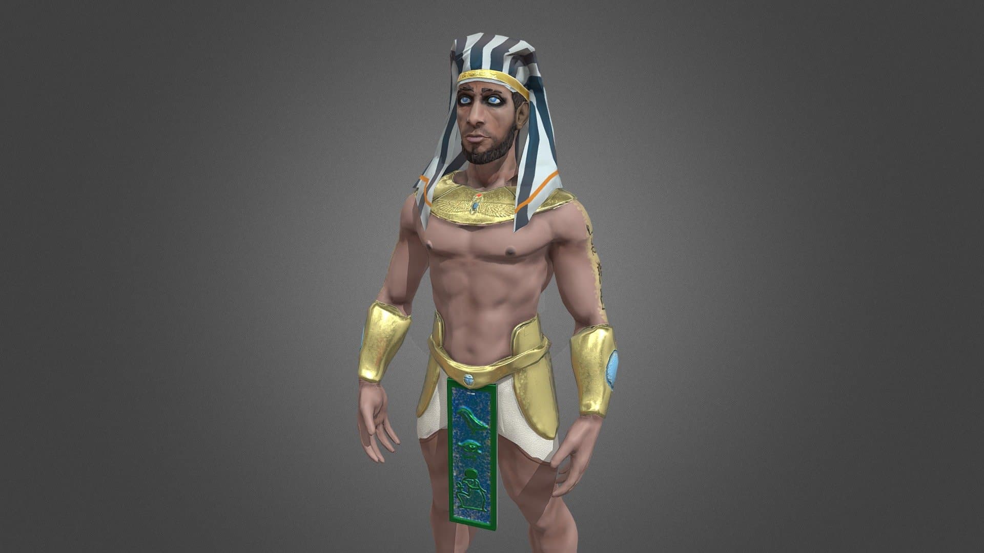 Egyptian Character - Low Poly