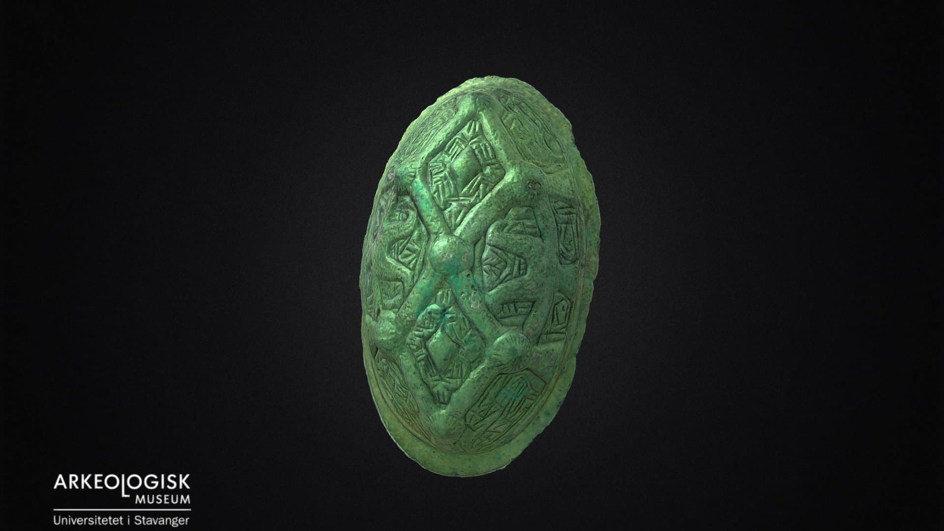Tortoise brooch of bronze, viking age