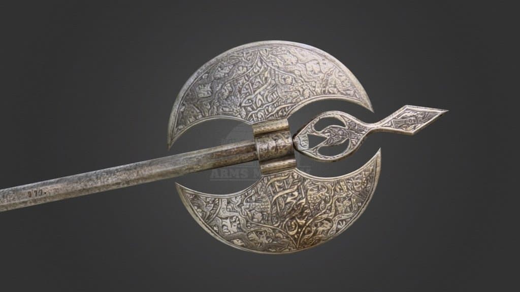 Decorative Double-Bladed Battle Axe