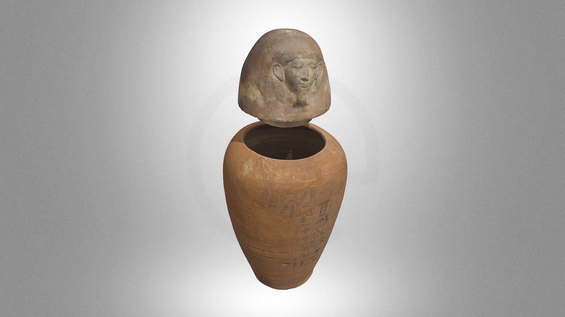 Canopic jar with a lid