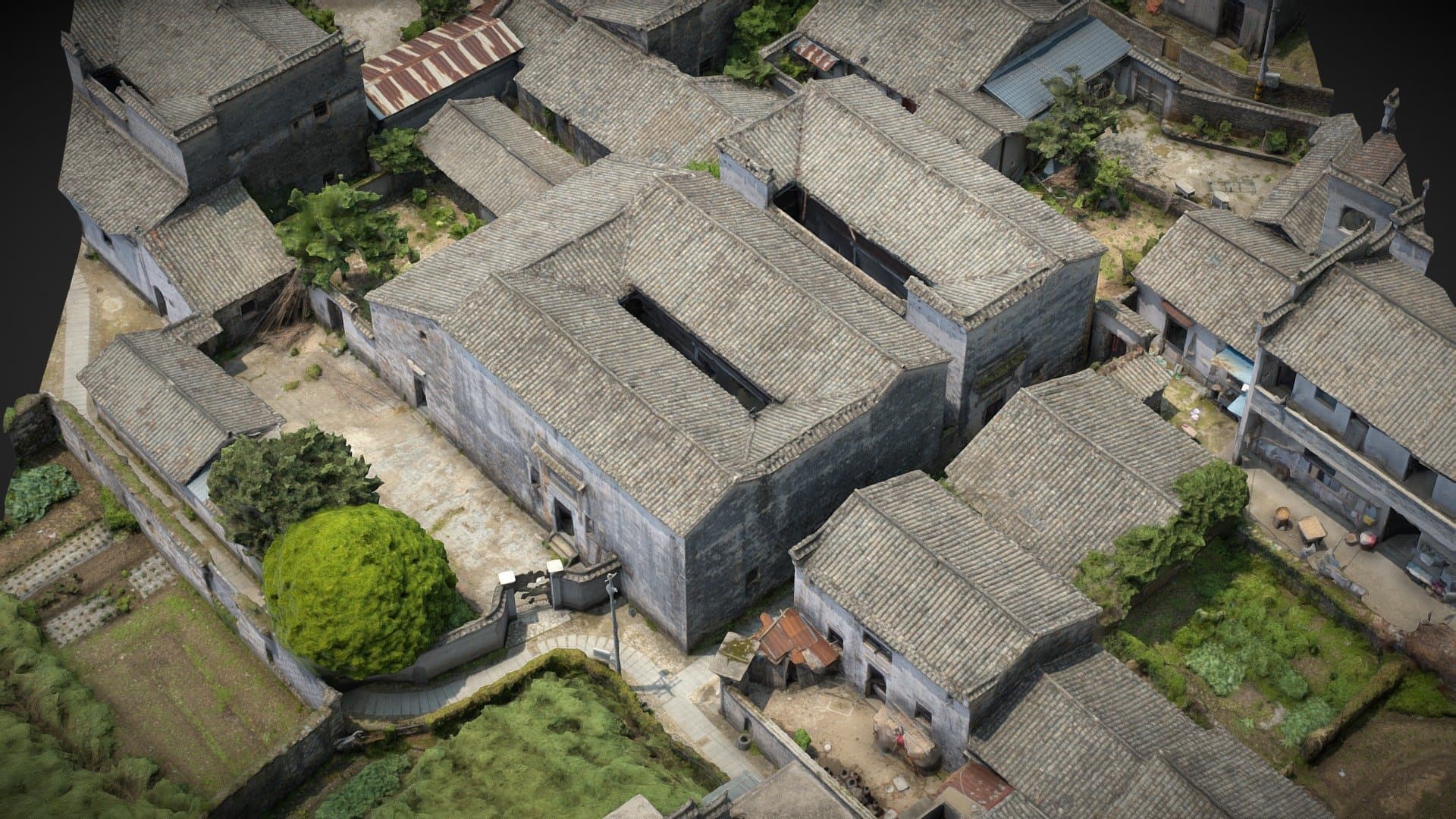 Residential buildings, ancient villages