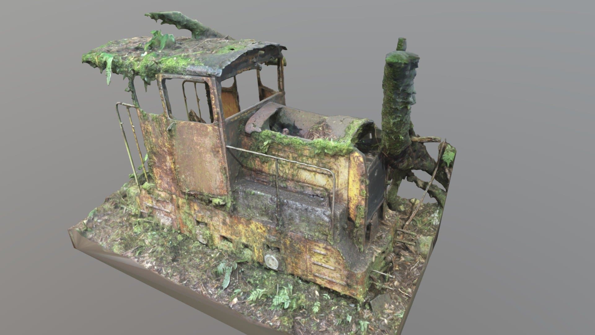 Abandoned Locomotive at Zhiban Forest Railway