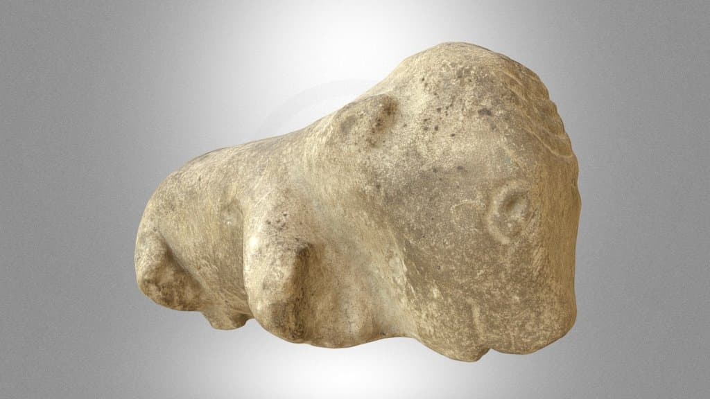 A stone sculpture – “The Little Ox of Wawel”