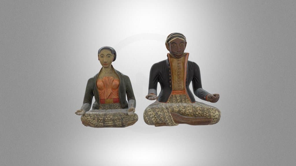 Sculptures of young couple from Indonesia