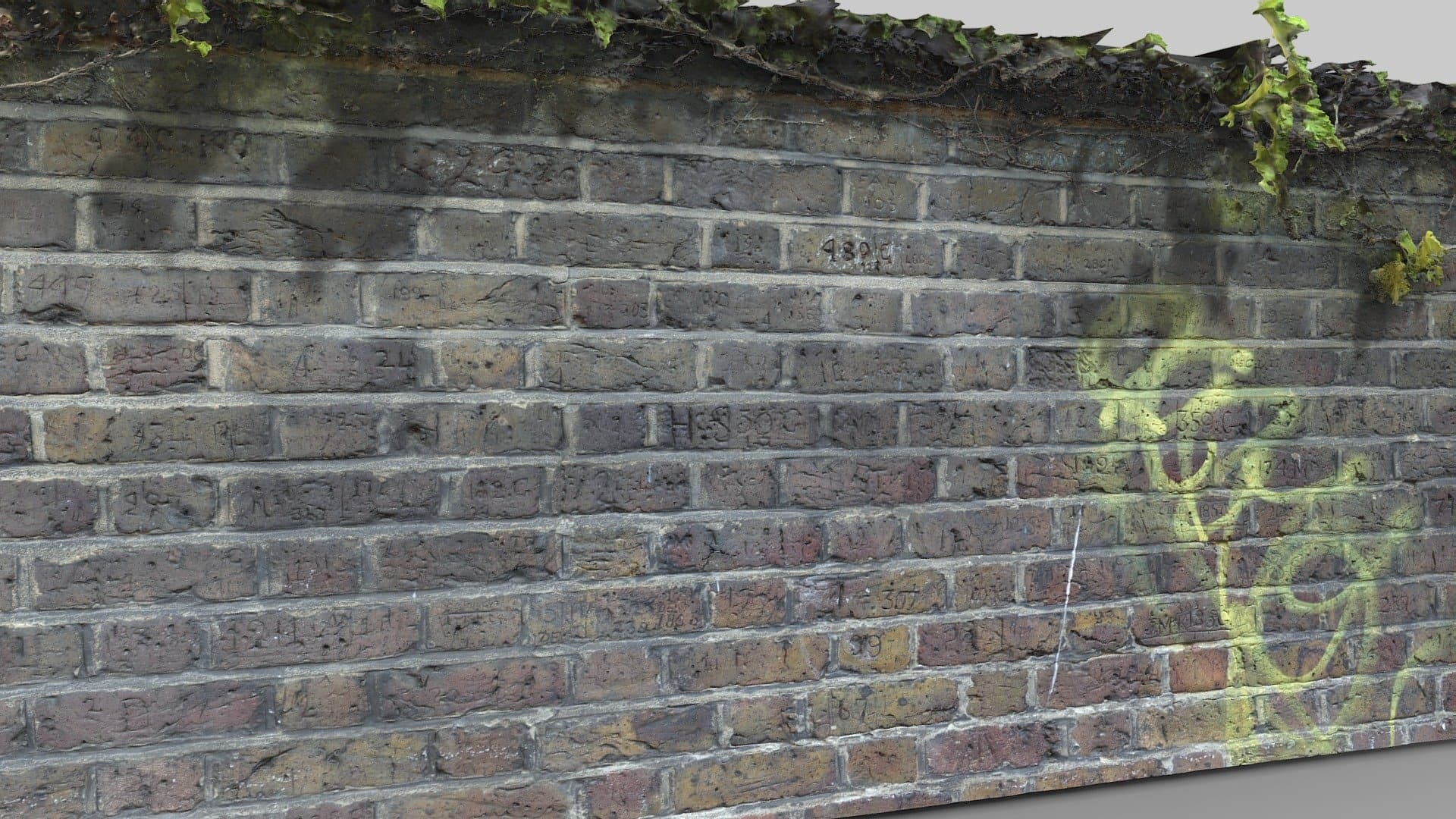 Myddelton Passage Brick Graffiti